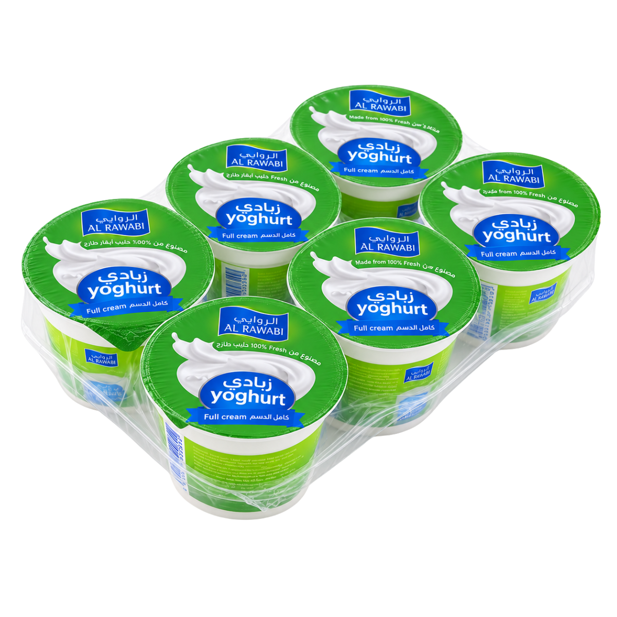 Al Rawabi Full Fat Yogurt 6x90g