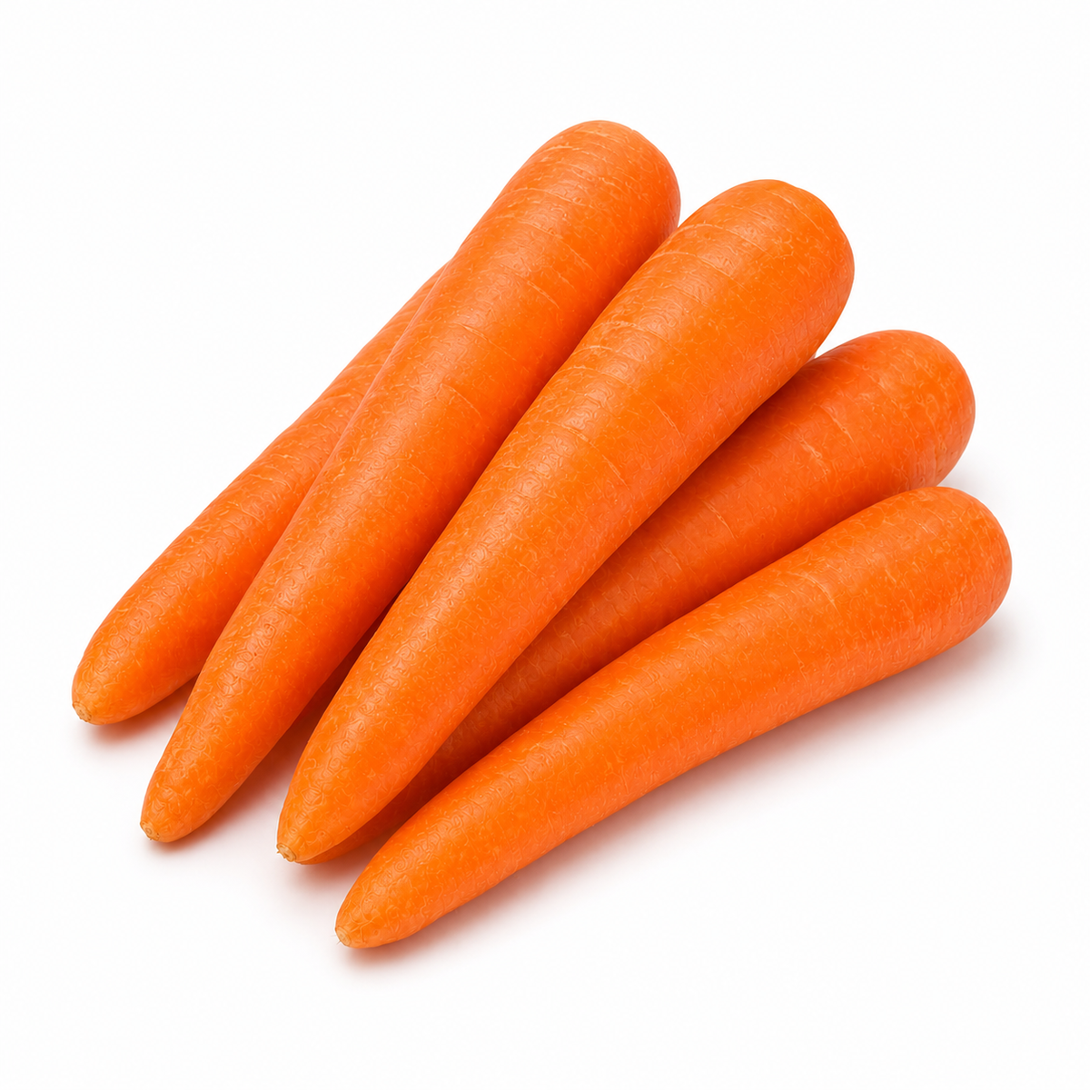 Fresh Australian Carrots on white background