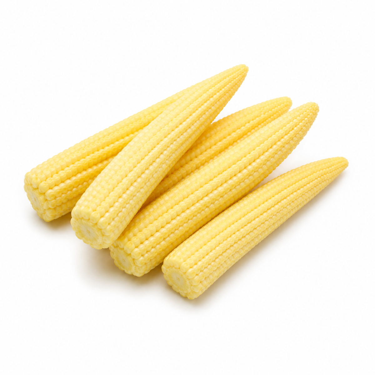 Fresh Baby Corn on white background
