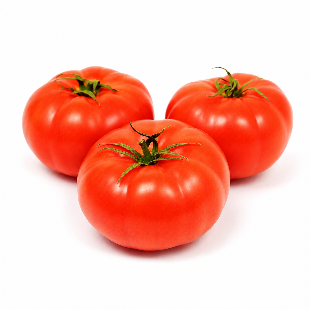 Fresh Beef Tomatoes on white background