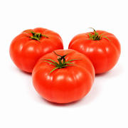 Fresh Beef Tomatoes on white background