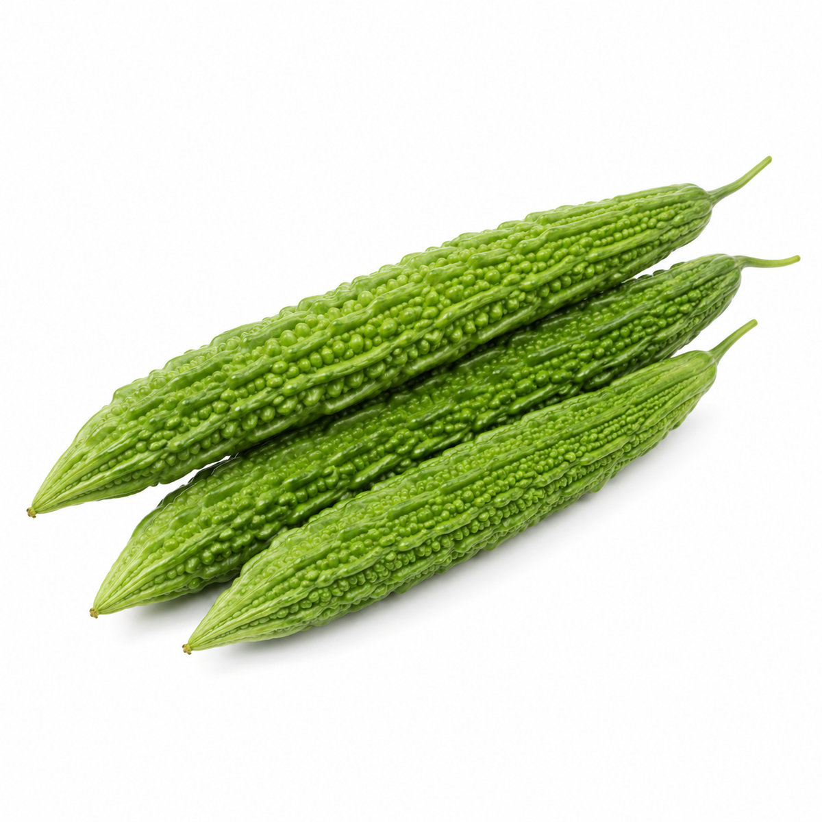 Fresh Bitter Gourd on white background