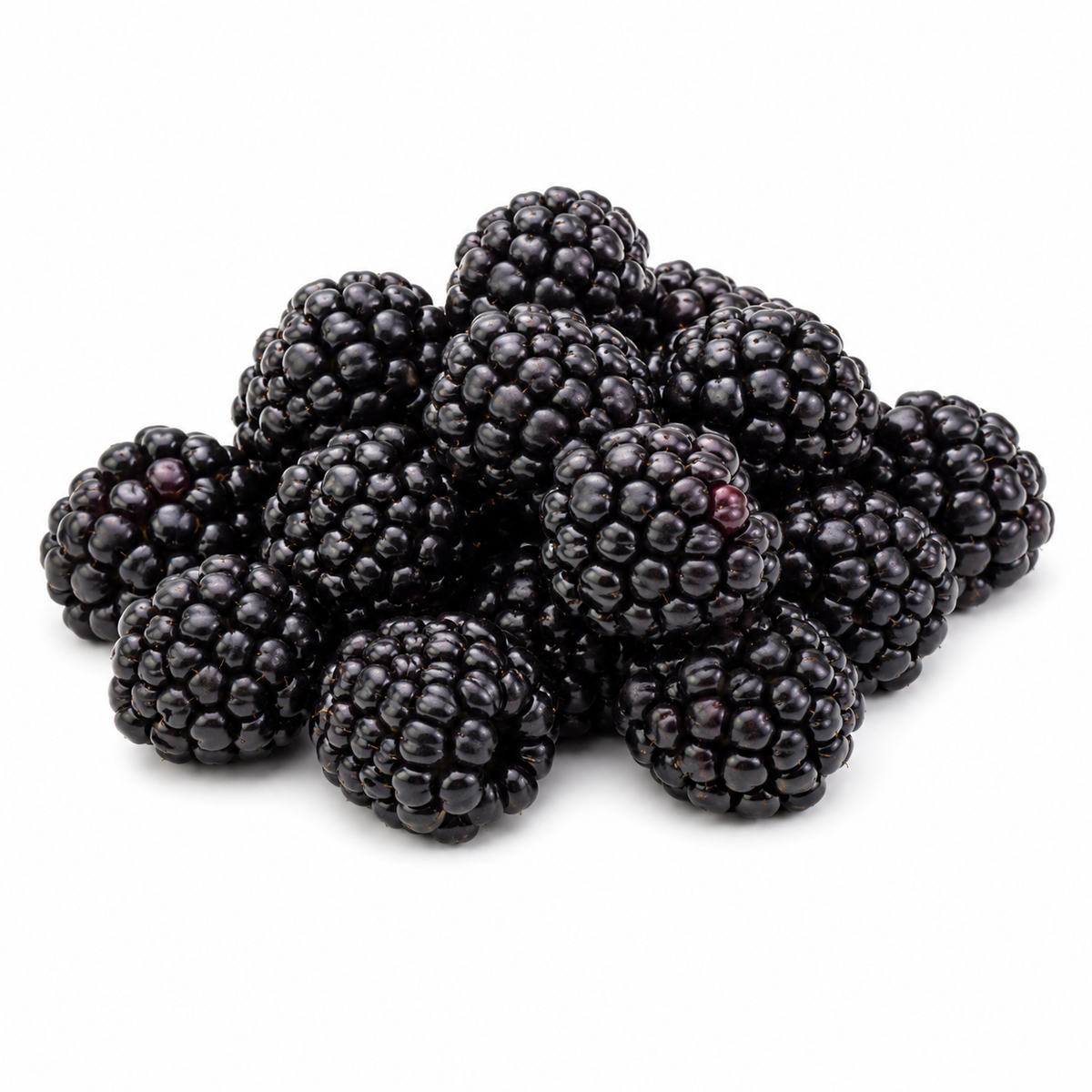 Fresh Blackberries on white background