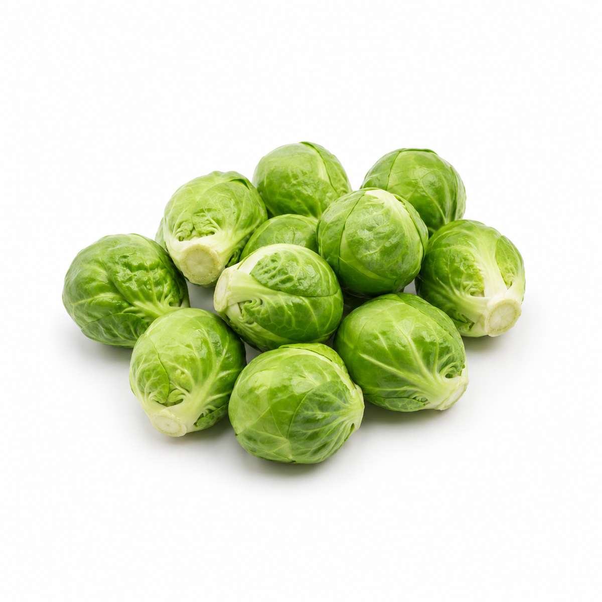 Fresh Brussels Sprouts on white background