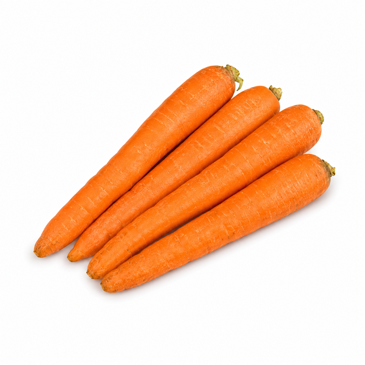 Fresh Chinese Carrots on white background