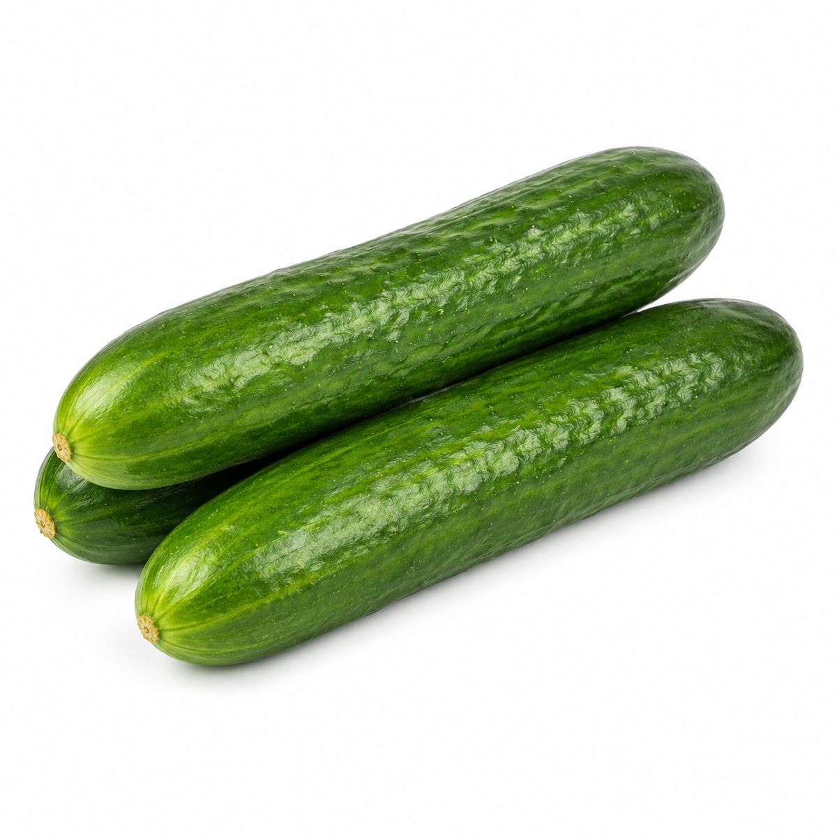 Fresh Cucumbers on white background