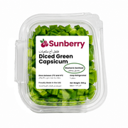 Fresh Diced Green Capsicum