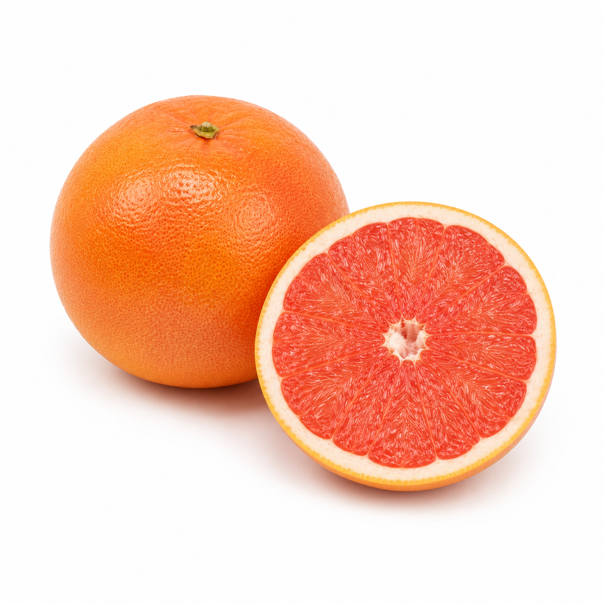 Fresh Grapefruit on white background