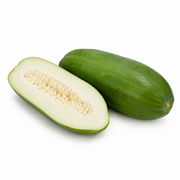 Fresh Green Papaya on white background