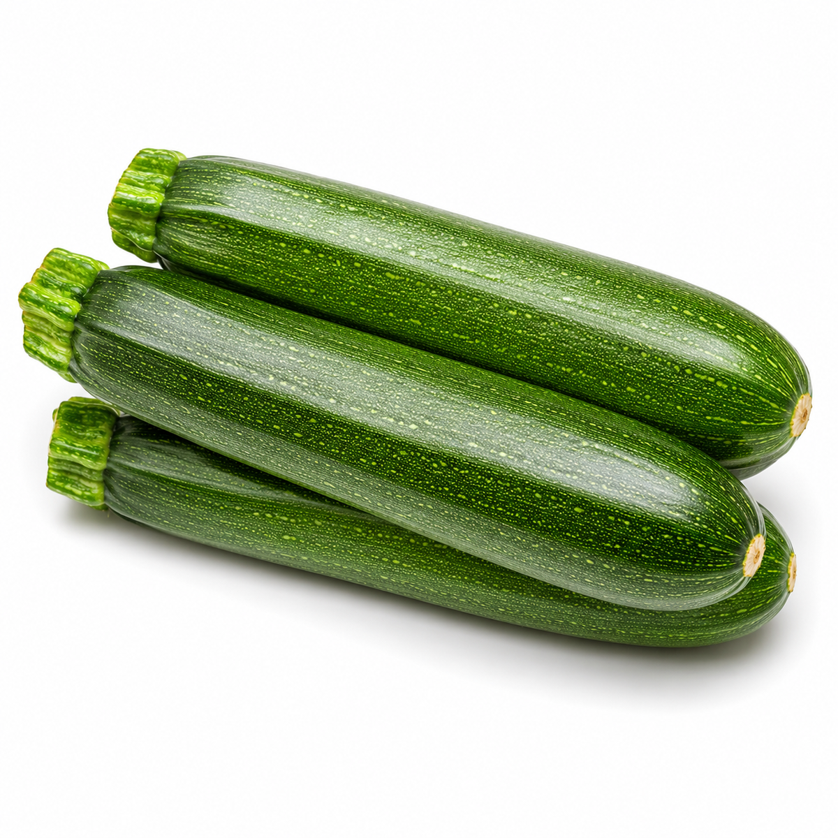 Fresh Green Zucchini on white background