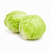 Fresh Iceberg Lettuce on white background