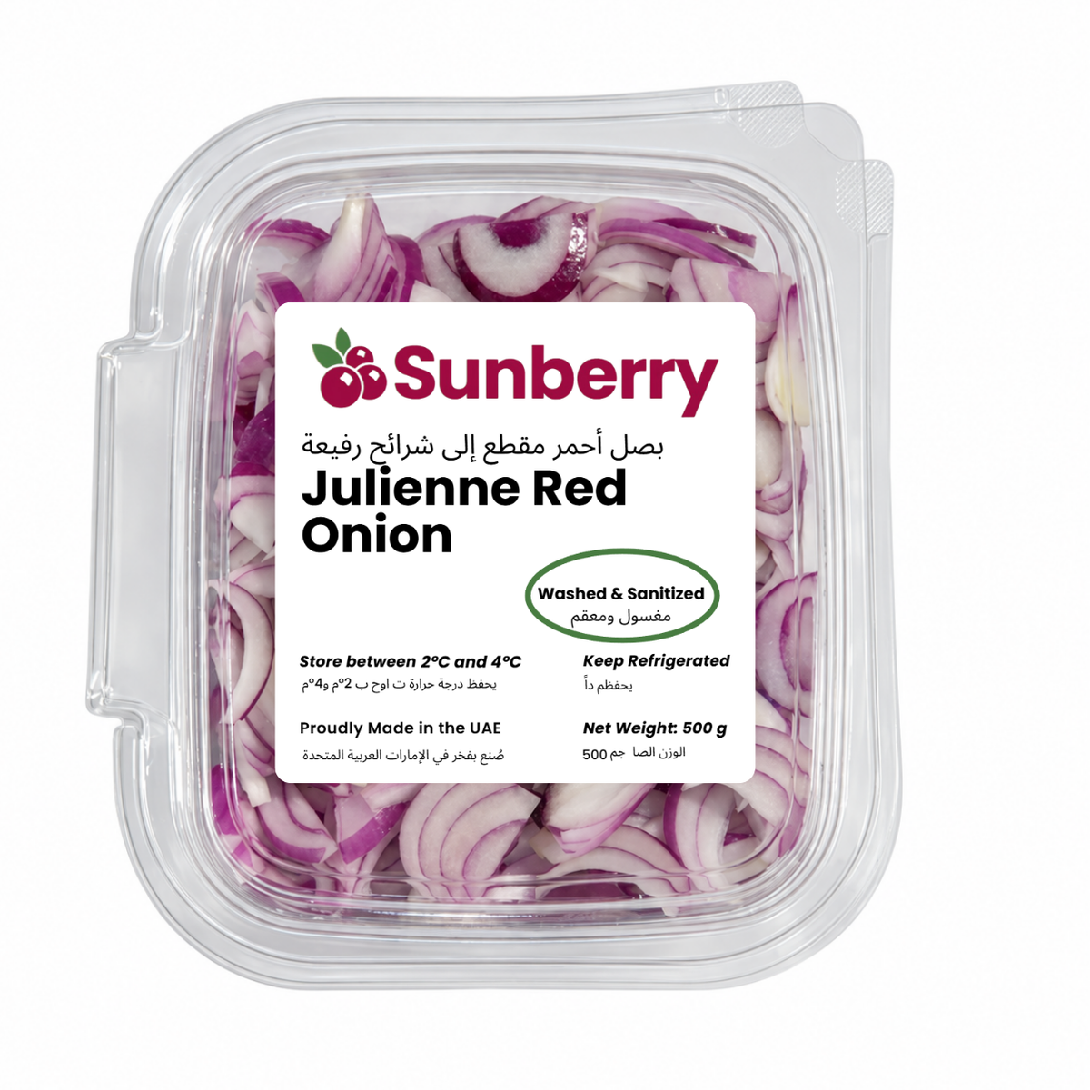 Fresh Julienne Red Onions