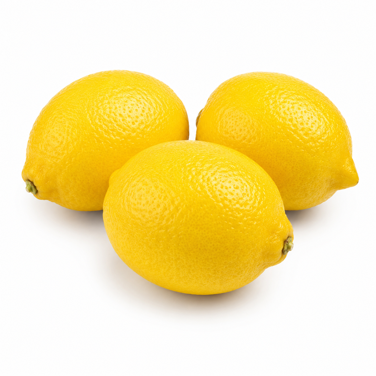 Fresh Lemons on white background
