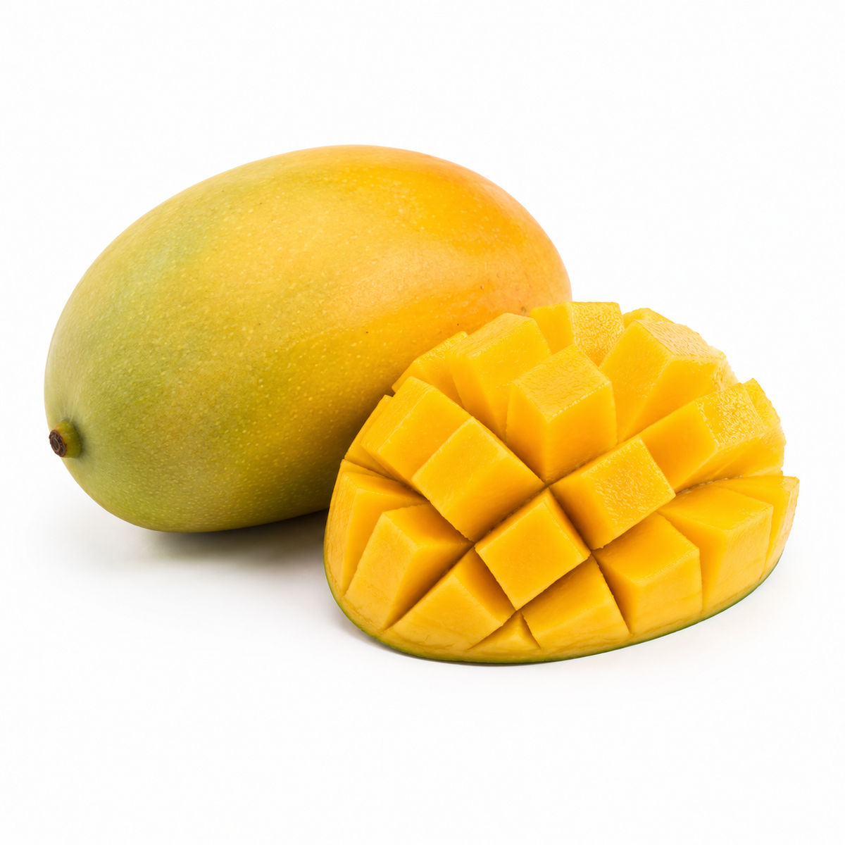 Fresh Mangoes on white background