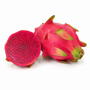 Fresh Pink Dragon Fruit on white background