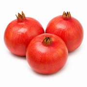 Fresh Pomegranates on white background