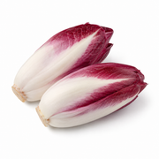 Fresh Red Endive on white background