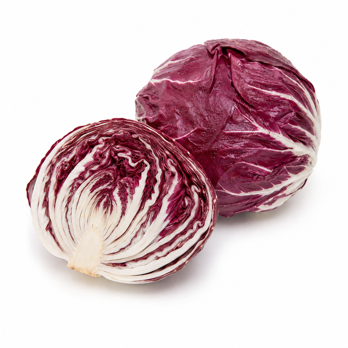 Fresh Red Lettuce on white background