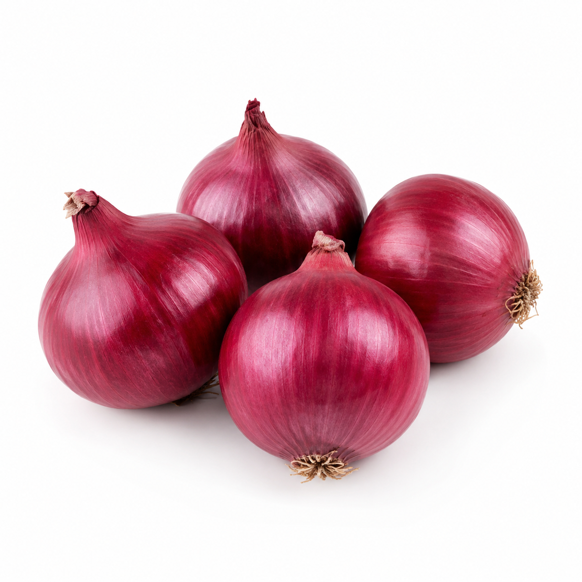Fresh Red Onions on white background