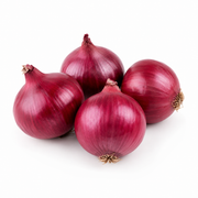 Fresh Red Onions on white background
