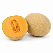 Fresh Rock Melon on white background