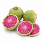 Fresh Watermelon Radish on white background