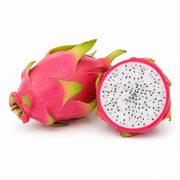 Fresh White Dragon Fruit on white background