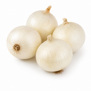 Fresh White Onions on white background