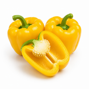 Fresh Yellow Bell Pepper on white background