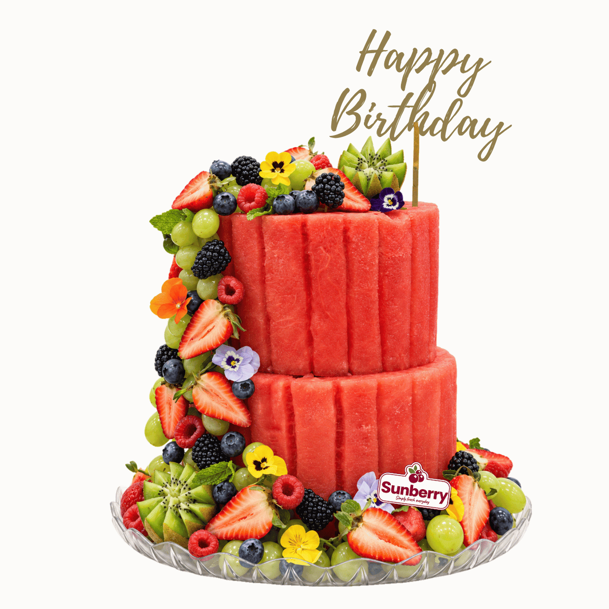 Signature Birthday Watermelon Cake 2 tier